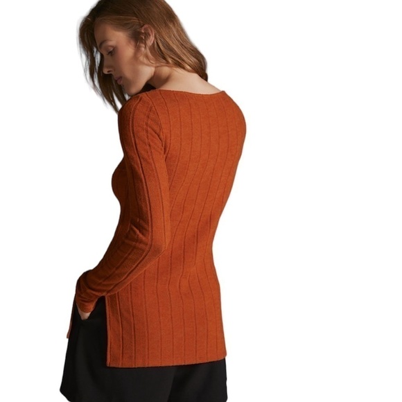 By Anthropologie Ribbed Side-Slit Tunic XS - Picture 3 of 4
